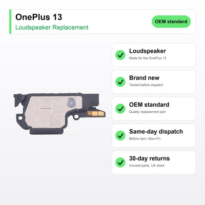 OnePlus 13 loudspeaker key facts: brand new, tested, same-day UK dispatch