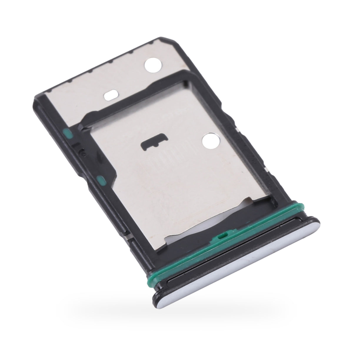 OnePlus Nord CE 2 5G Plus SIM Card Tray Holder Replacement (Silver) - new OEM standard SIM tray on white background