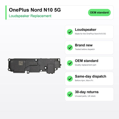 OnePlus Nord N10 5G loudspeaker key facts: brand new, tested, same-day UK dispatch