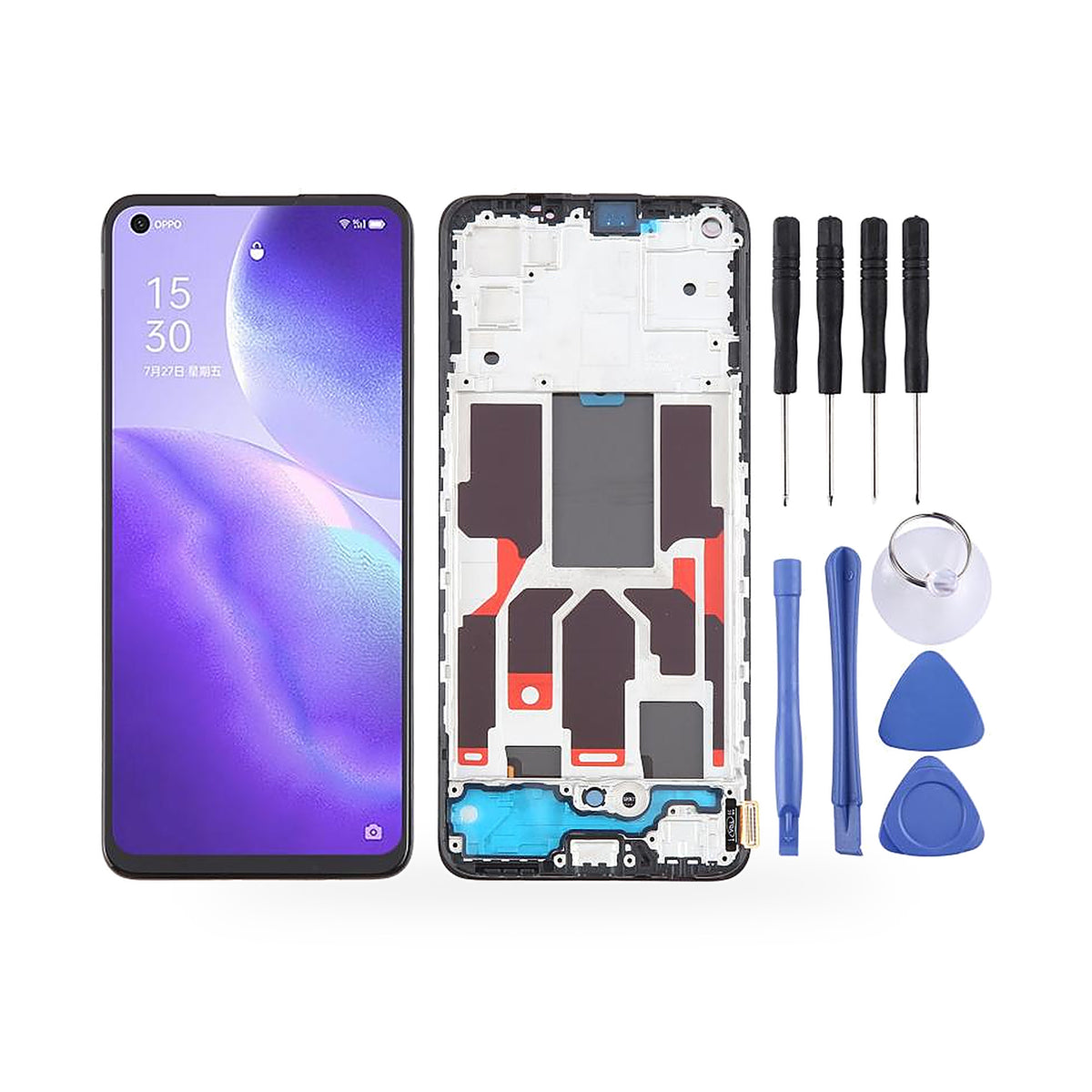 OPPO FIND X3 LITE LCD Screen and Touch Digitiser Assembly Replacement - new OEM standard screen on white background