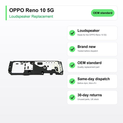 OPPO Reno 10 5G loudspeaker key facts: brand new, tested, same-day UK dispatch