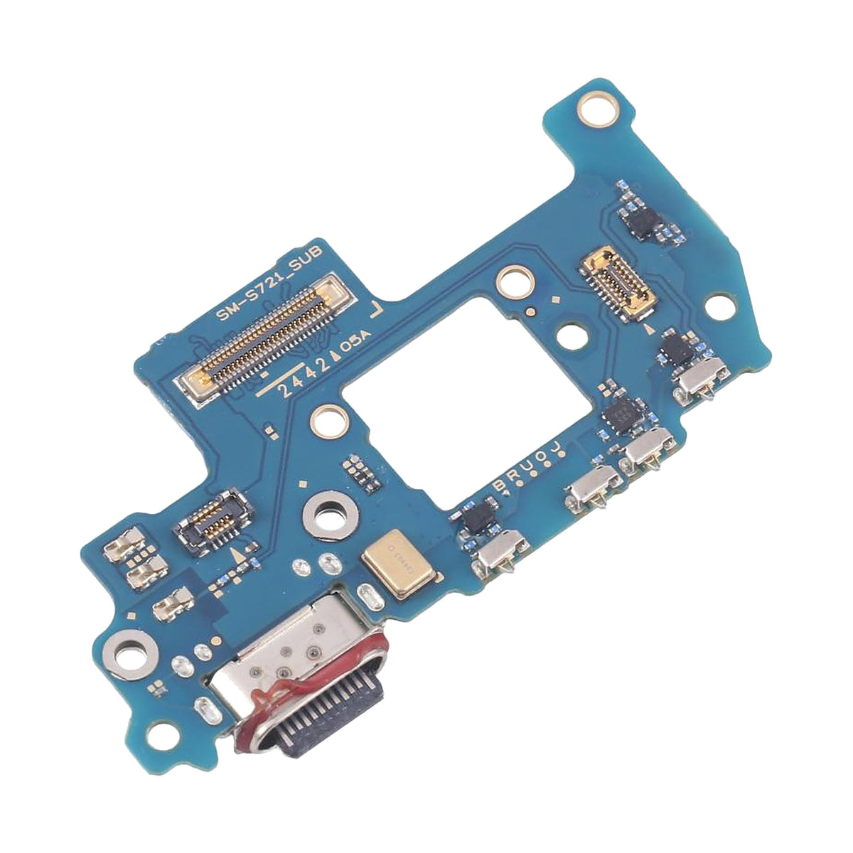 Samsung Galaxy S24 FE USB-C charging port board angled view