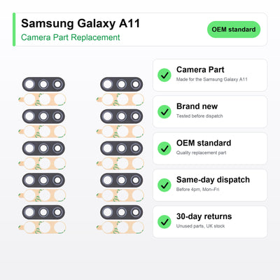 Samsung Galaxy A11 camera lens key facts: brand new, tested, same-day UK dispatch