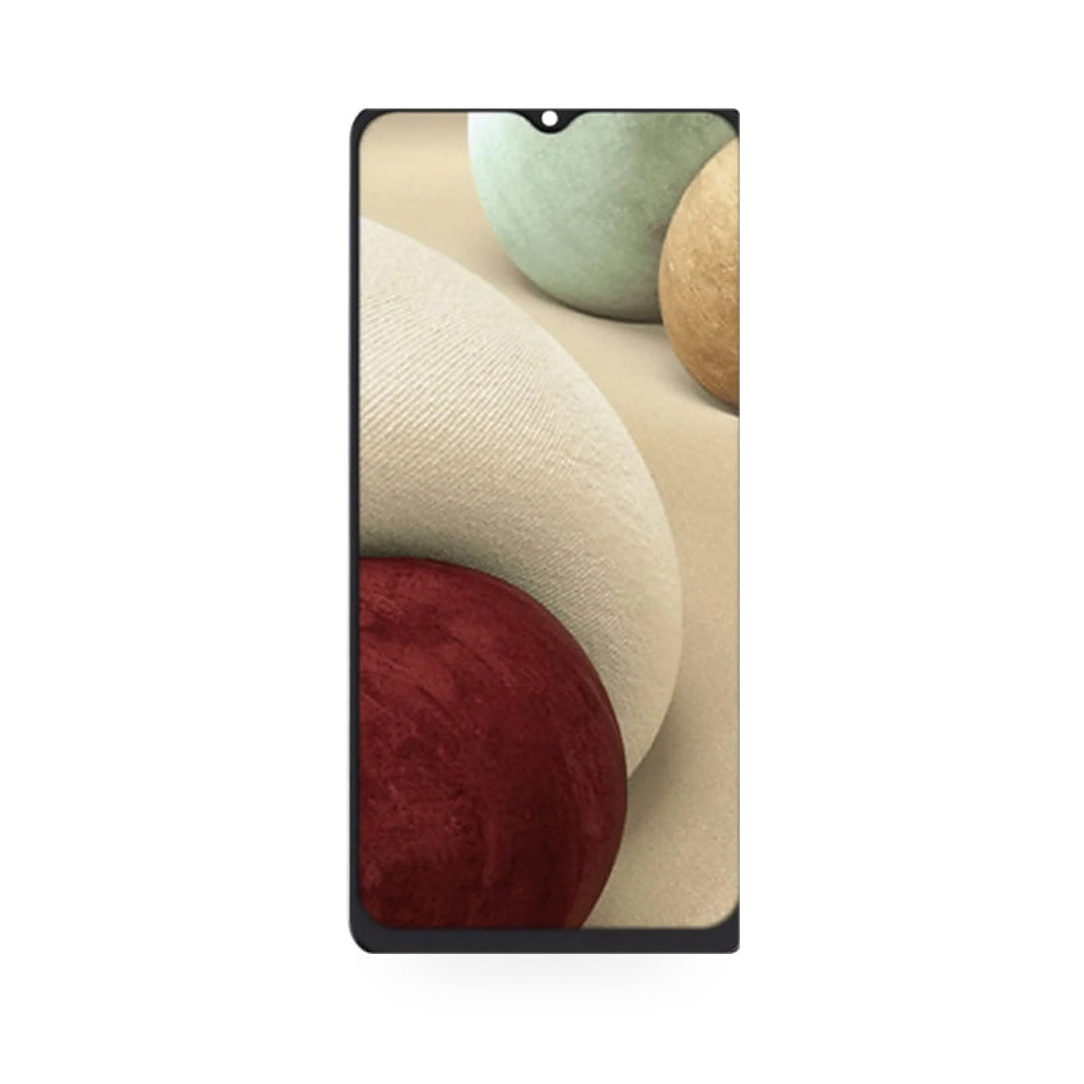 Samsung Galaxy A12 LCD Screen and Touch Digitiser Assembly Replacement - new OEM standard screen on white background