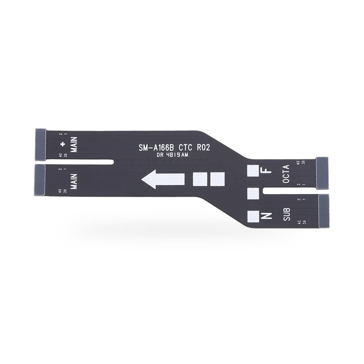 Samsung Galaxy A16 Main Board Connection LCD Flex Cable Replacement - new OEM standard flex cable on white background