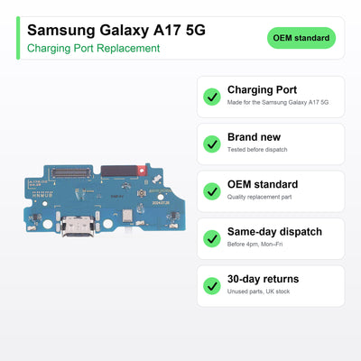 Samsung Galaxy A17 5G charging port key facts: brand new, tested, same-day UK dispatch