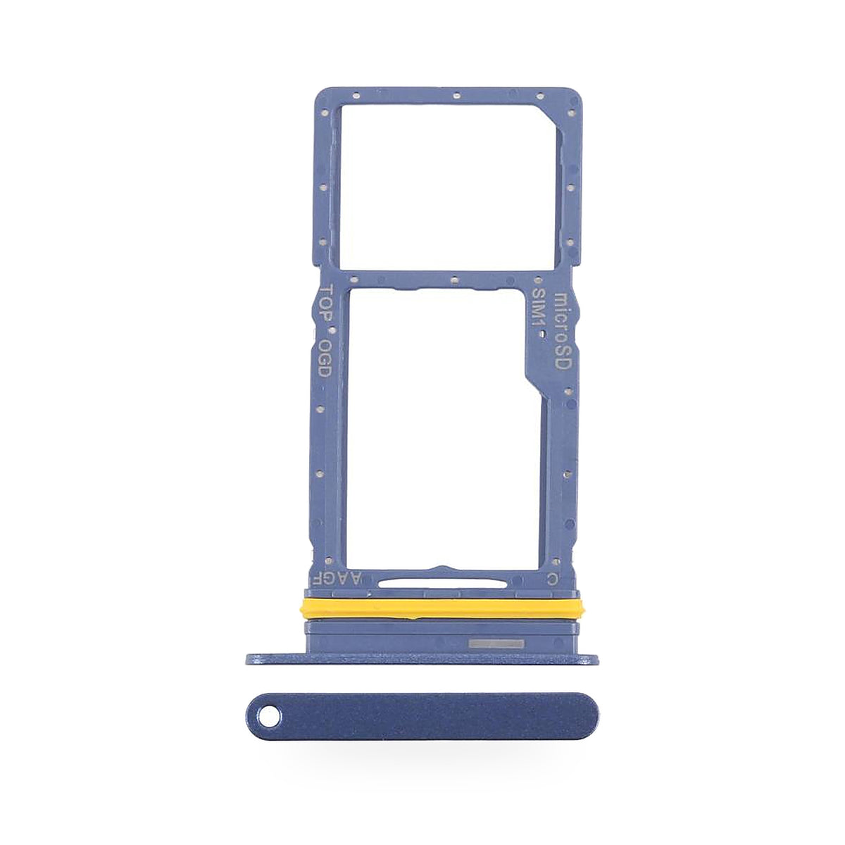 Samsung Galaxy A17 SIM Card Tray Holder Replacement (Blue) - new OEM standard SIM tray on white background