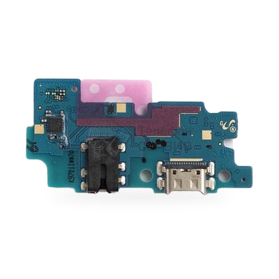 Samsung Galaxy A20 Headphone Charging Port and Headphone Jack Flex Replacement - new OEM standard charging port on white back