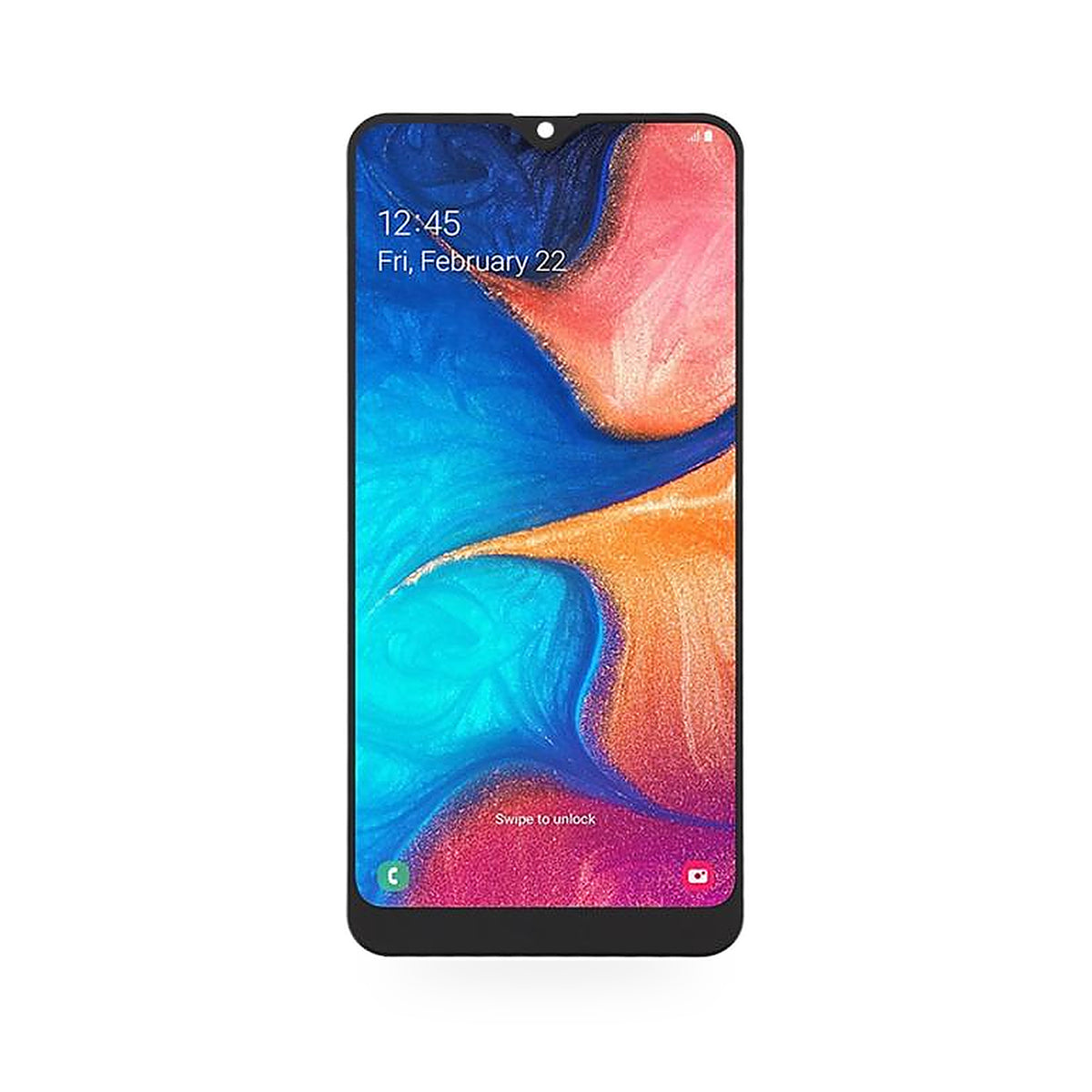 Samsung Galaxy A20 LCD Screen and Touch Digitiser Assembly Replacement - new OEM standard screen on white background