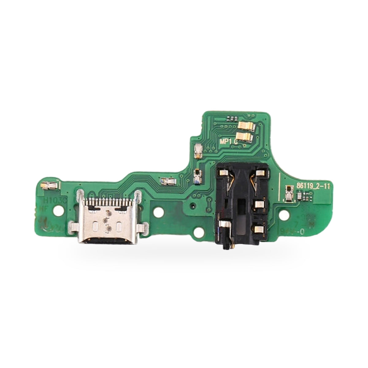 Samsung Galaxy A20S Charging Port Flex Replacement - new OEM standard charging port on white background