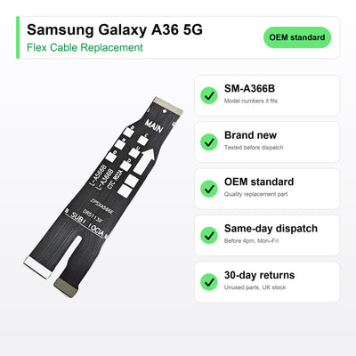Samsung Galaxy A36 5G flex cable key facts: brand new, tested, same-day UK dispatch