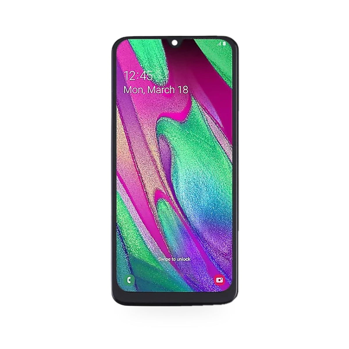 Samsung Galaxy A40 Plus Free Tools LCD Screen and Touch Digitiser Assembly Replacement - new OEM standard screen on white bac