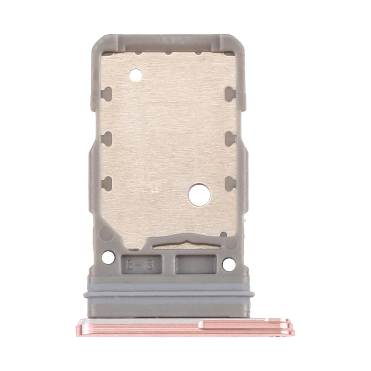 Samsung Galaxy S21+ SIM card tray in Pink, angled view