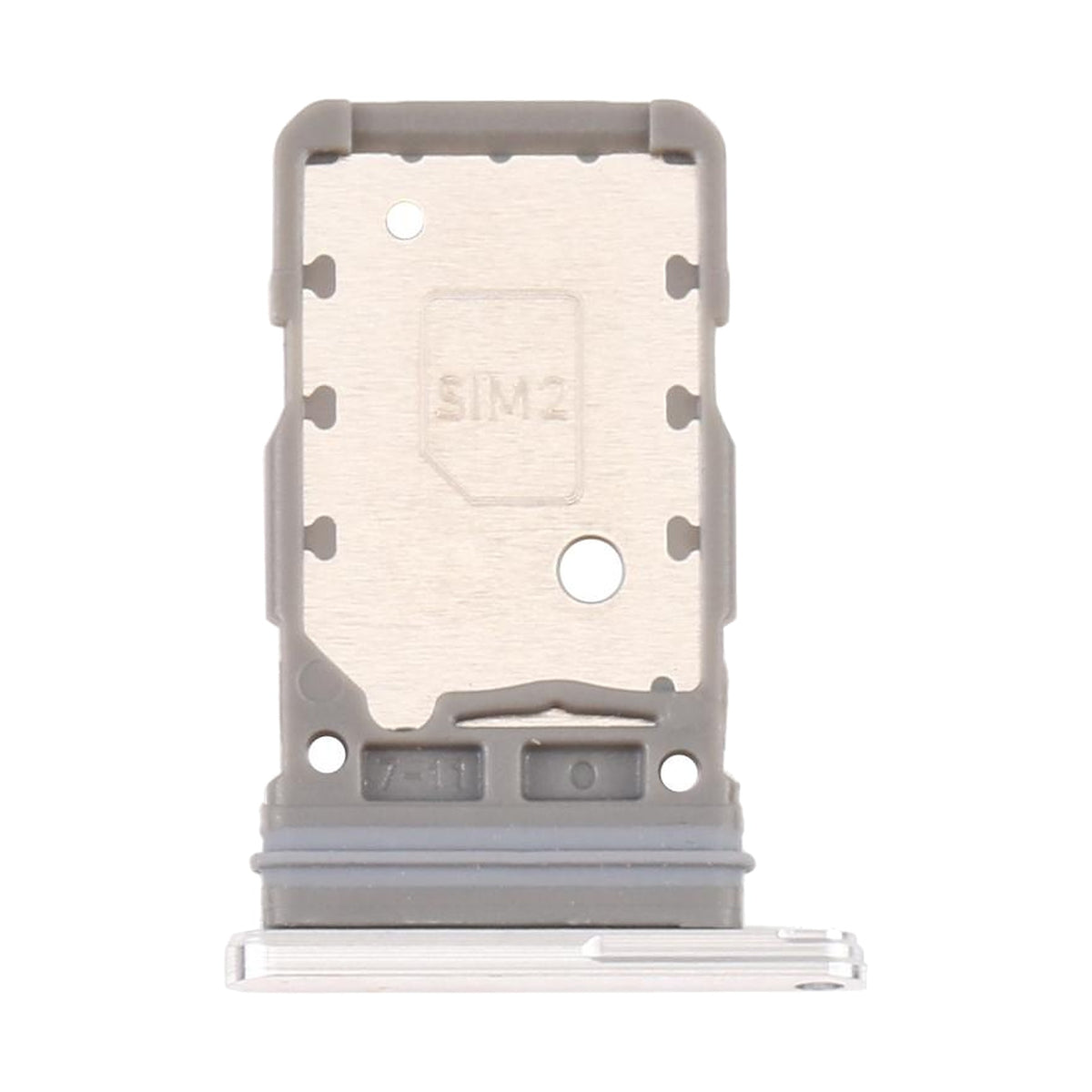 Samsung Galaxy S21+ SIM card tray in Silver, angled view