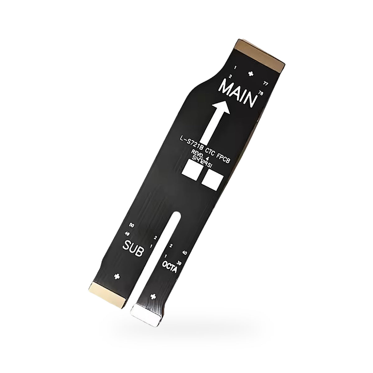 Samsung Galaxy S24 FE Main Mother Board LCD Flex Cable Replacement - new OEM standard flex cable on white background
