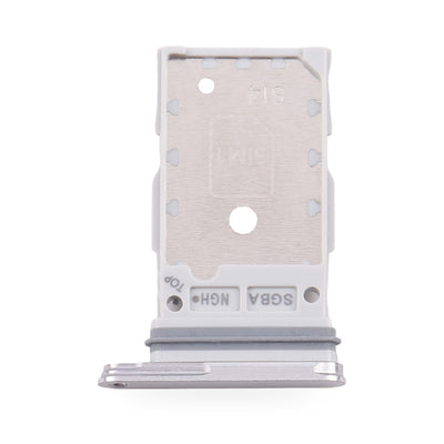 Samsung Galaxy S24 FE SIM Card Tray Holder Replacement (Grey) - new OEM standard SIM tray on white background
