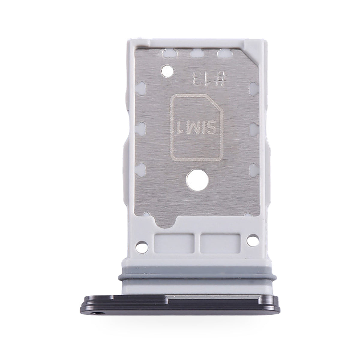 Samsung Galaxy S24 SIM Card Tray Holder Replacement (Black) - new OEM standard SIM tray on white background
