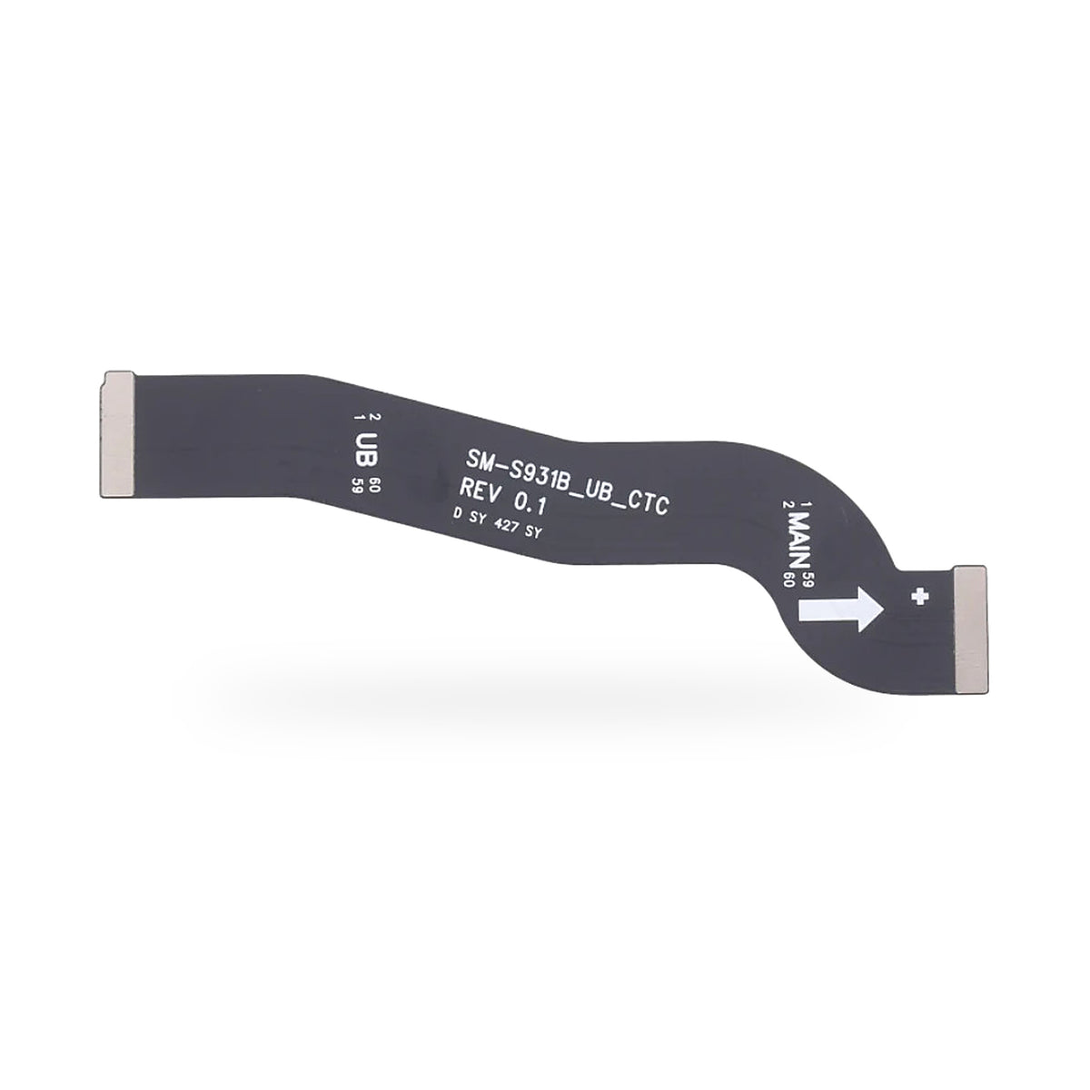 Samsung Galaxy S25 Main Mother Board Connector Ribbon Flex Cable Replacement - new OEM standard flex cable on white backgroun