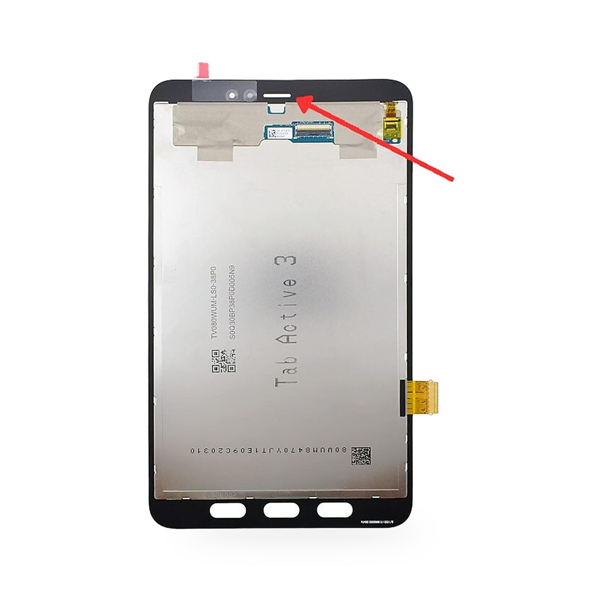 Samsung Galaxy Tab Active 3 LCD Screen and Touch Digitiser Assembly Replacement - new OEM standard screen on white background