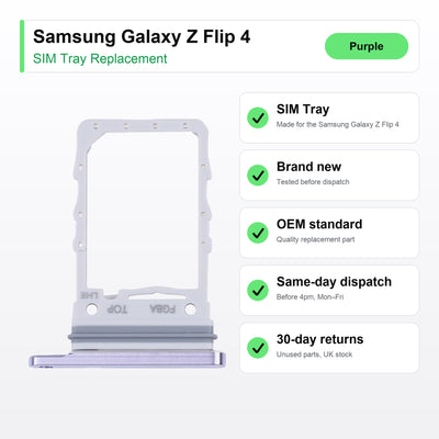 Samsung Galaxy Z Flip 4 SIM tray key facts: brand new, tested, same-day UK dispatch