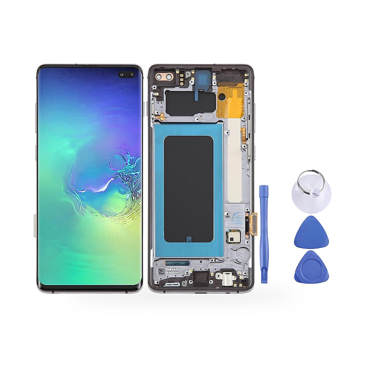 Samsung S10 Plus G975 S10 Plus LCD Screen and Touch Digitiser Assembly Replacement - new OEM standard screen on white backgro