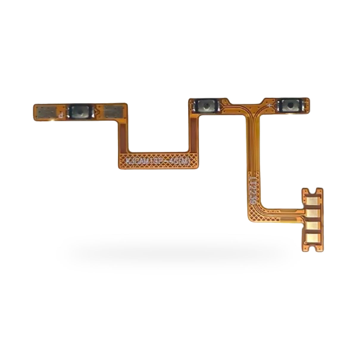 Tecno Camon 19 Pro Power and Volume Button Flex Cable Replacement - new OEM standard button flex on white background