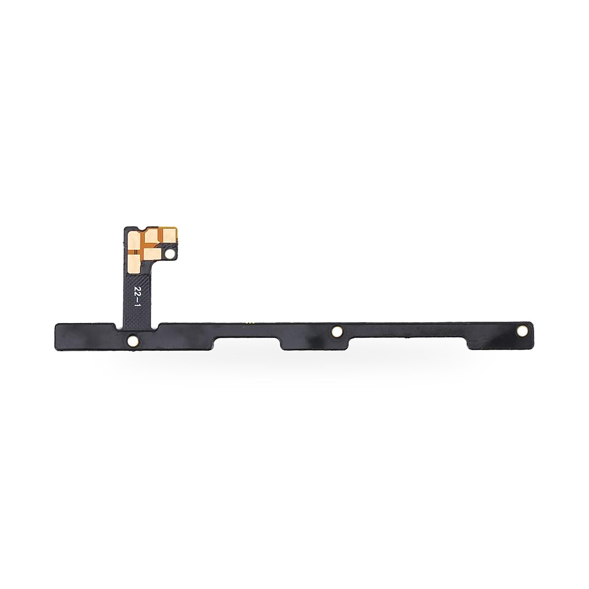 Tecno Spark 4 Lite Power and Volume Button Flex Cable Replacement - new OEM standard button flex on white background