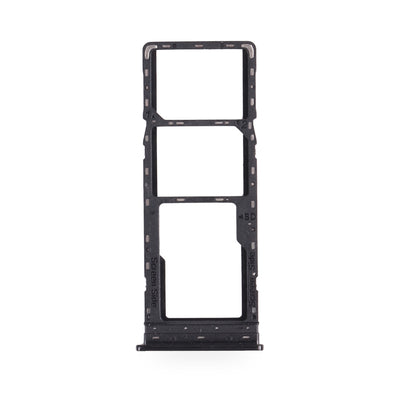 Tecno Spark 4 SIM Card Tray Holder Replacement (Black) - new OEM standard SIM tray on white background
