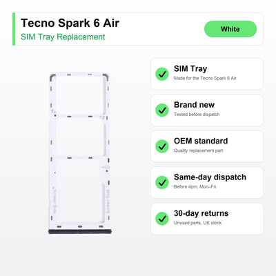 Tecno Spark 6 Air SIM tray key facts: brand new, tested, same-day UK dispatch