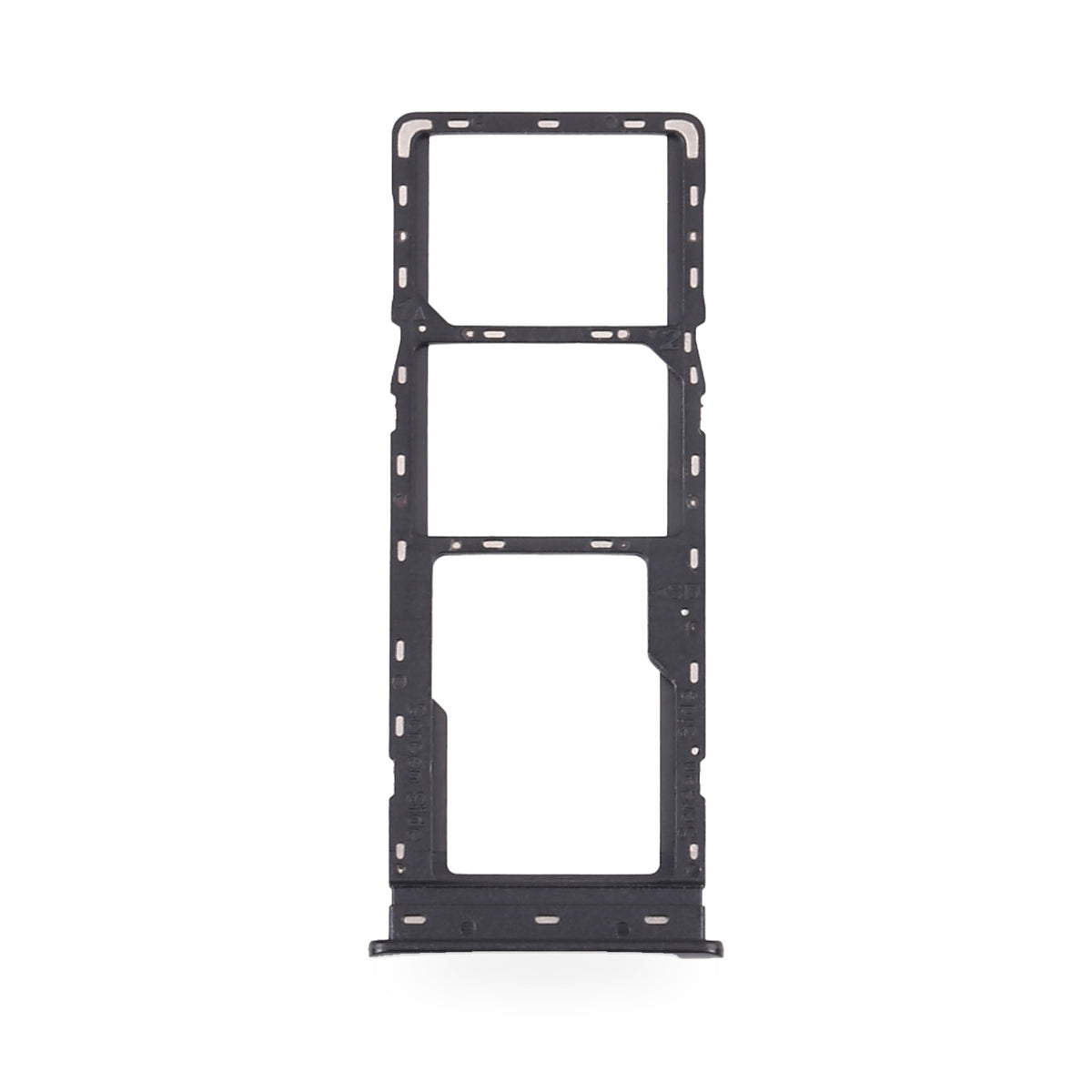 Tecno Spark 7 Pro SIM Card Tray Holder Replacement (Black) - new OEM standard SIM tray on white background