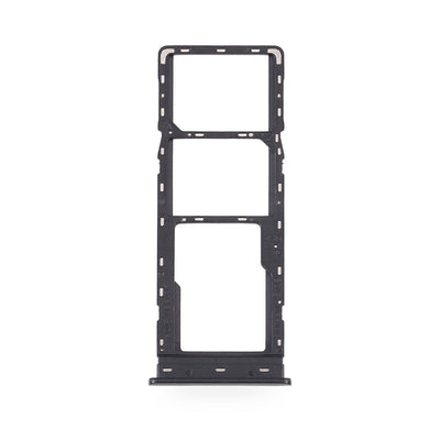 Tecno Spark 7 SIM Card Tray Holder Replacement (Black) - new OEM standard SIM tray on white background