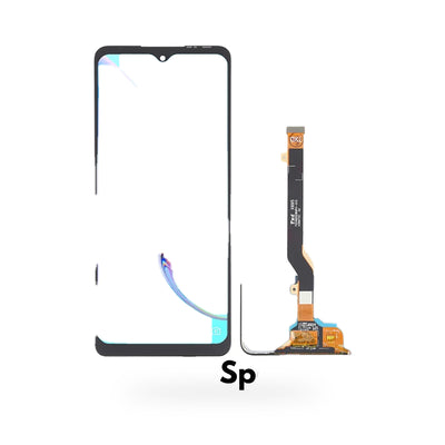 Tecno Spark 8P / Spark 8T LCD Screen and Touch Digitiser Assembly Replacement - new OEM standard screen on white background