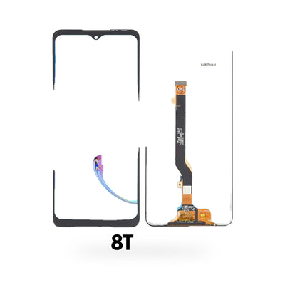 Tecno Spark 8T LCD Screen and Touch Digitiser Assembly Replacement - new OEM standard screen on white background