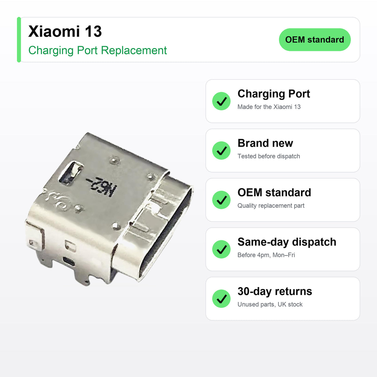 Xiaomi 13 charging port key facts: brand new, tested, same-day UK dispatch