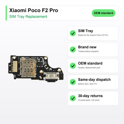 Xiaomi Poco F2 Pro SIM tray key facts: brand new, tested, same-day UK dispatch