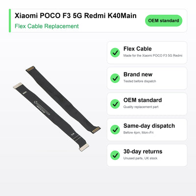 Xiaomi POCO F3 5G Redmi K40Main flex cable key facts: brand new, tested, same-day UK dispatch