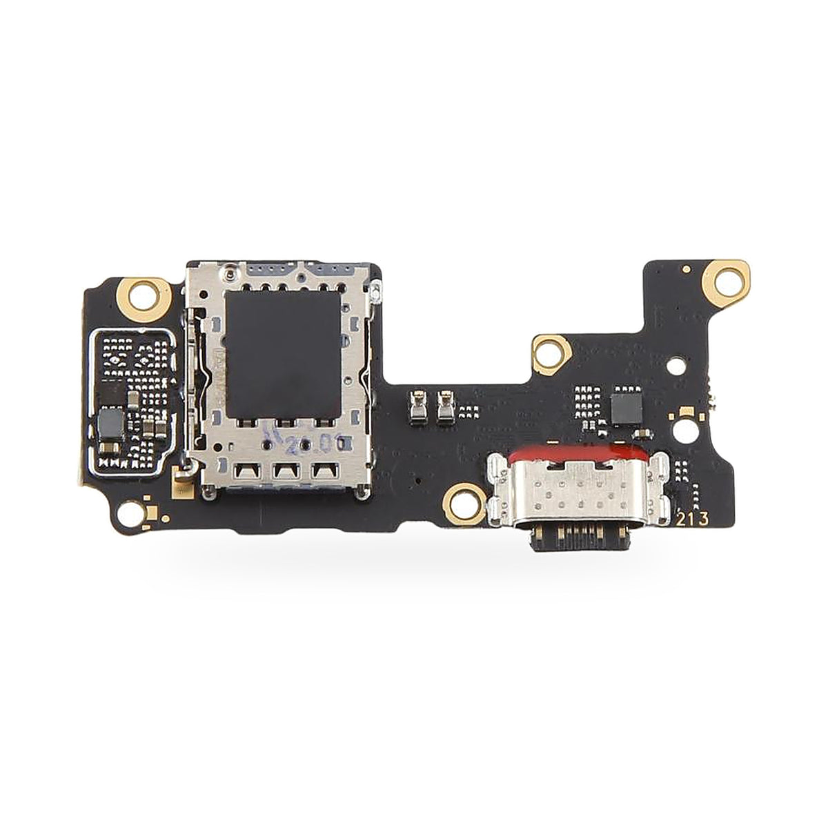 Xiaomi POCO F5 Pro Charging Port Flex Replacement - new OEM standard charging port on white background