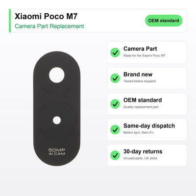 Xiaomi Poco M7 camera lens key facts: brand new, tested, same-day UK dispatch