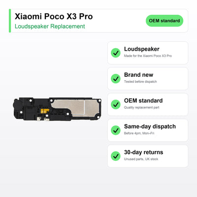 Xiaomi Poco X3 Pro loudspeaker key facts: brand new, tested, same-day UK dispatch