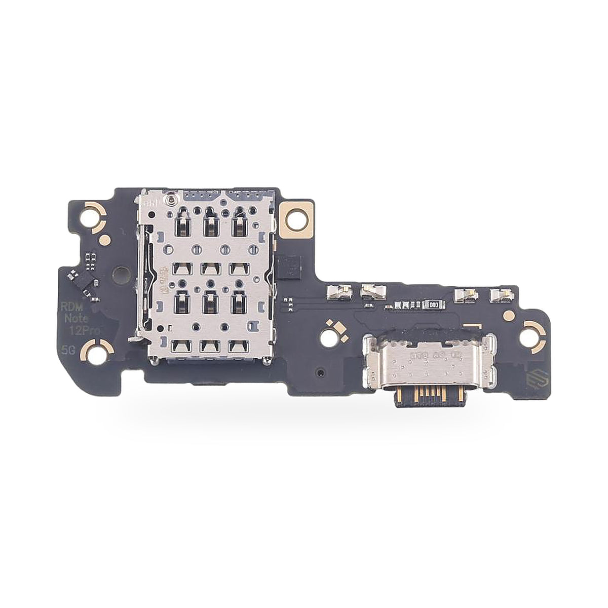 Xiaomi POCO X5 Pro Charging Port Flex Replacement - new OEM standard charging port on white background