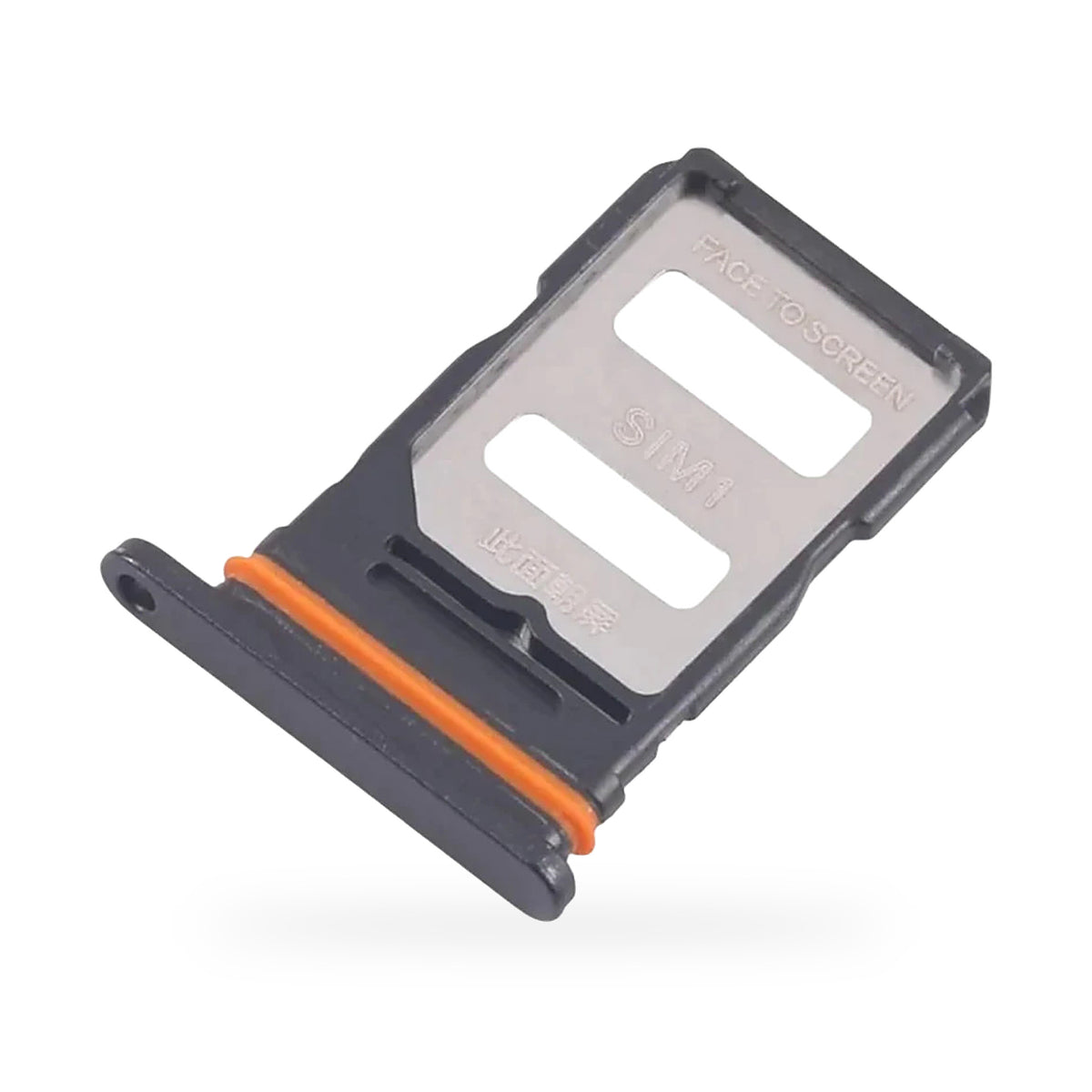 Xiaomi Poco X7 SIM Card Tray Holder Replacement (Black) - new OEM standard SIM tray on white background