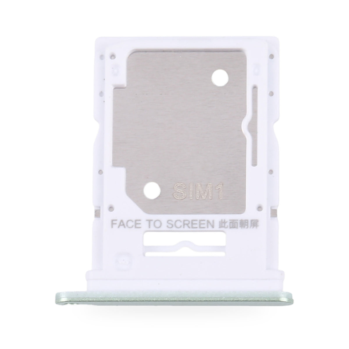 Xiaomi Redmi Note 13 4G SIM Card Tray Holder Replacement (Green) - new OEM standard SIM tray on white background
